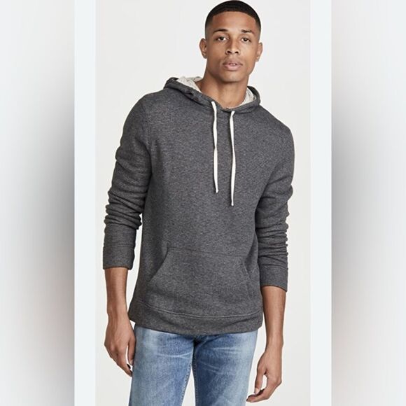 Rails Charcoal Gray Striped Men'sSmith Hooded Sweatshirt Size XXL NWOT